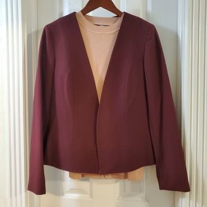 Maroon V-Neck Antonio Melani Blazer (10)